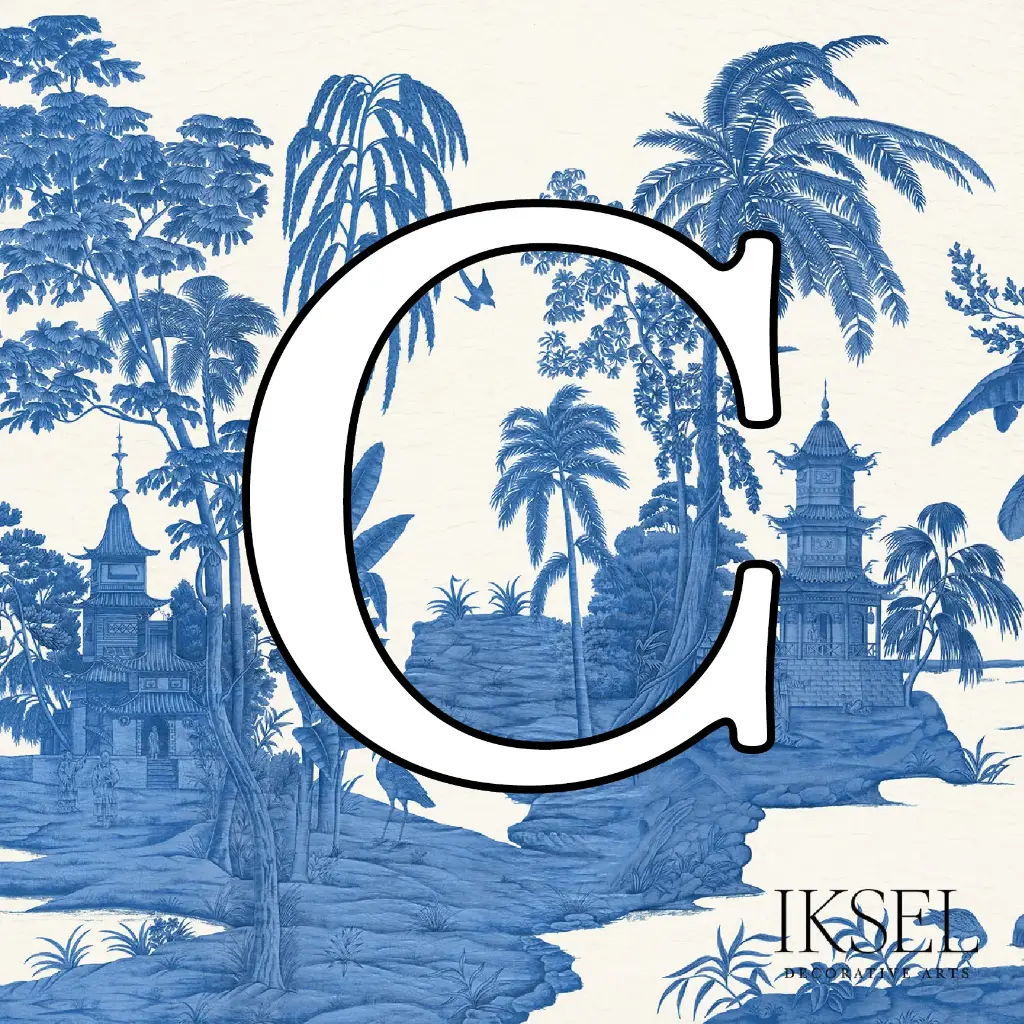 Exotic Chinoiserie Blue&White Custom C-SC134