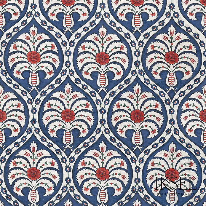Iznik Carnation Damask Standard S-RW112