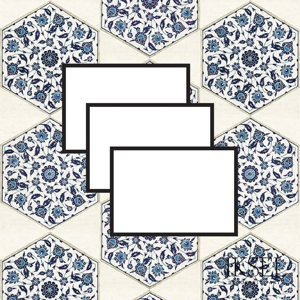 Iznik Hexagonal Tiles Sampling X-RW113