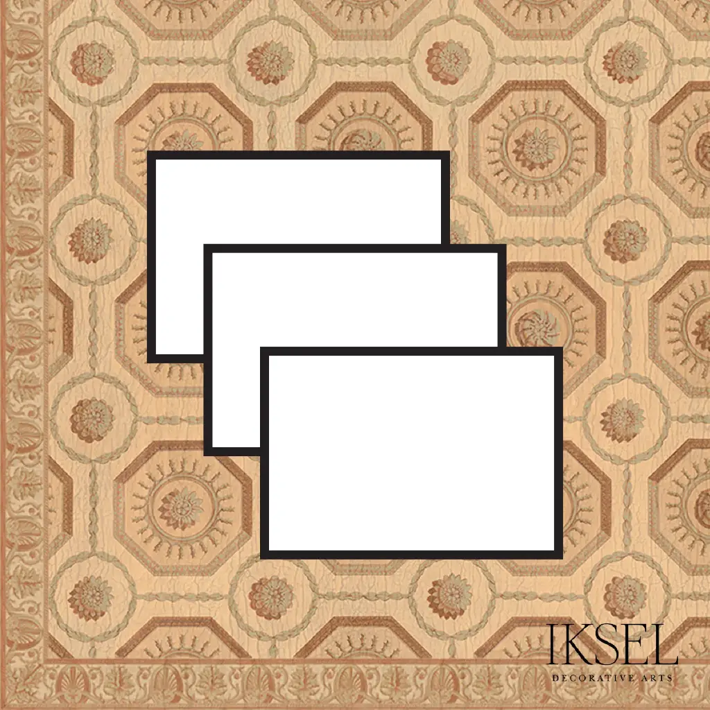 Coffered Hexagon Ceiling Sampling X-CE203