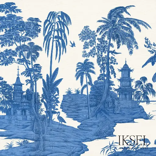 Exotic Chinoiserie Blue&White Standard S-SC134