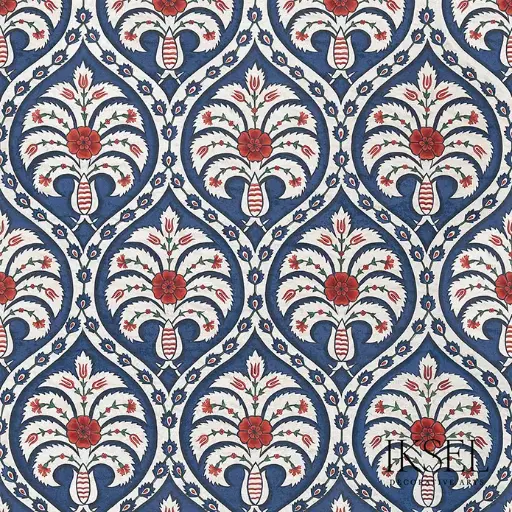 Iznik Carnation Damask Standard S-RW112