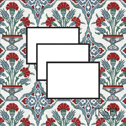 Iznik Carnation Bouquet Sampling X-RW108