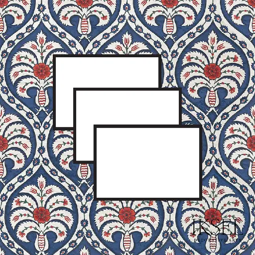 Iznik Carnation Damask Sampling X-RW112