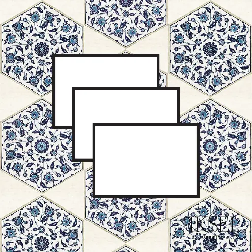 Iznik Hexagonal Tiles Sampling X-RW113