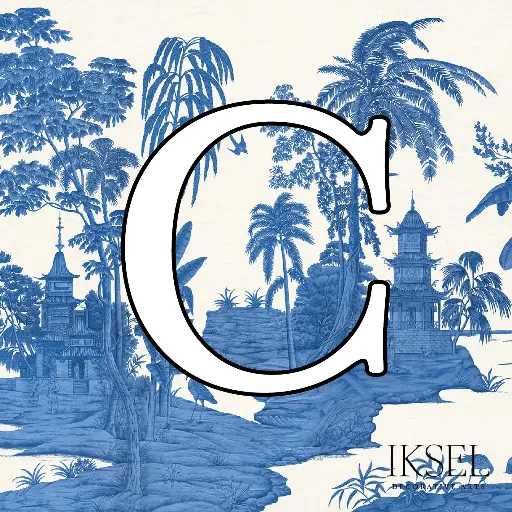 Exotic Chinoiserie Blue&White Custom C-SC134